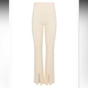 Stretch high waist flare knit pants